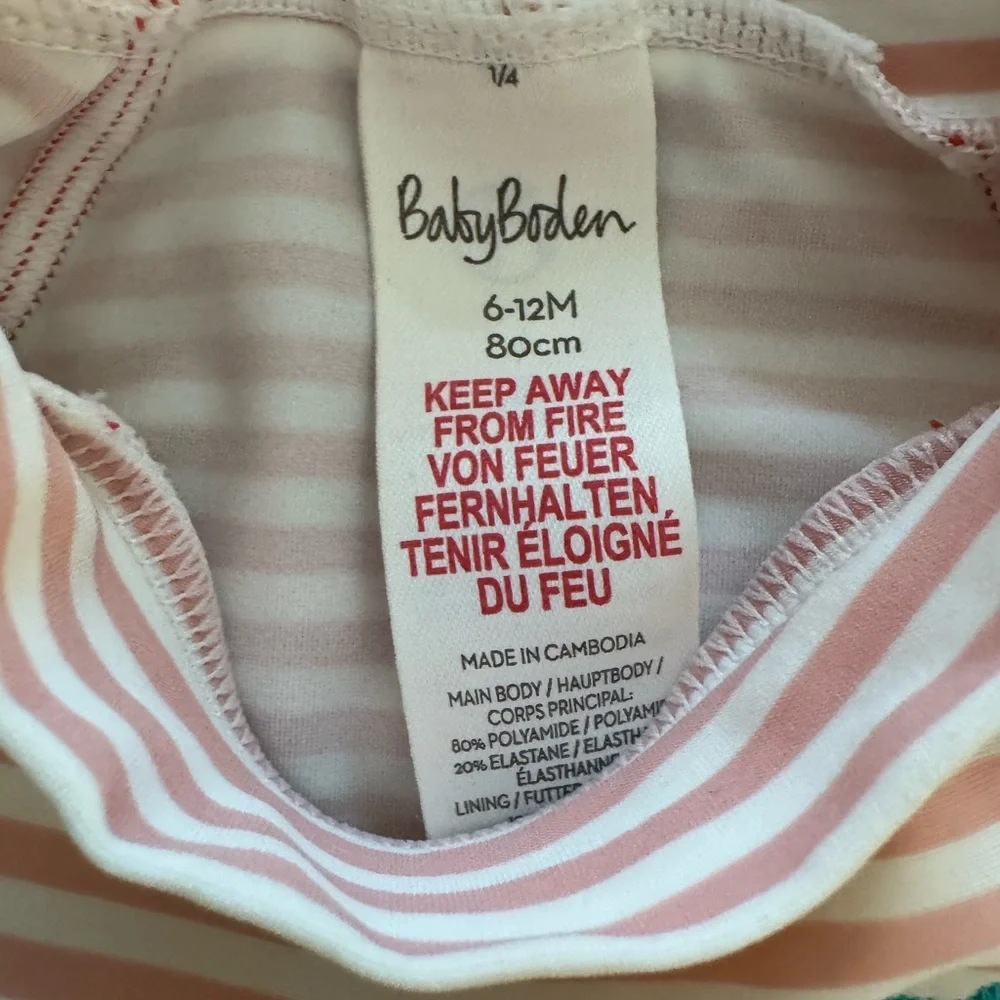 baby boden swim top 6/9 months